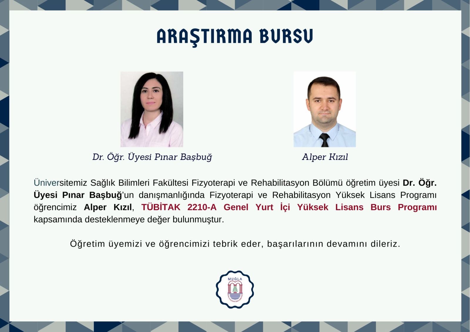 Ogrencimizin Tubitak 2210 A Destekli Burs Basarisi