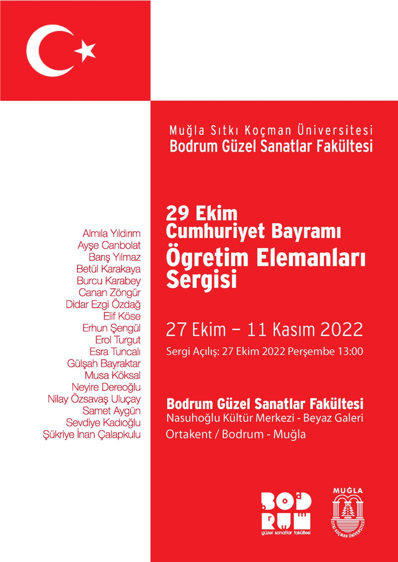 29 Ekim Cumhuriyet Bayramı Öğretim Elemanları Sergisi 2022