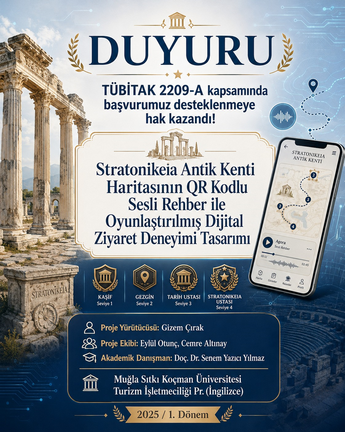 Turizm İşletmeciliği Programı Öğrencilerinden TÜBİTAK 2209-A Başarısı