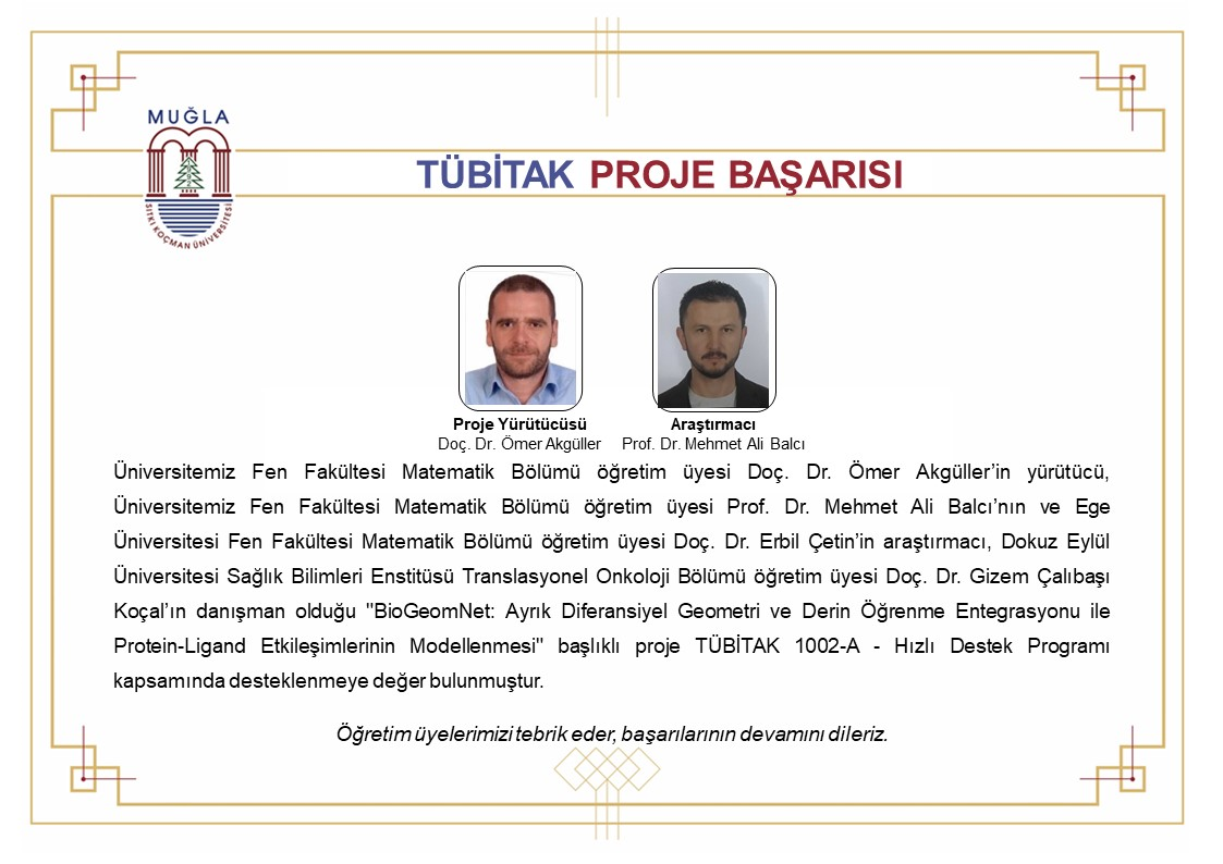 Öğretim Üyelerimizin TÜBİTAK Proje Başarısı