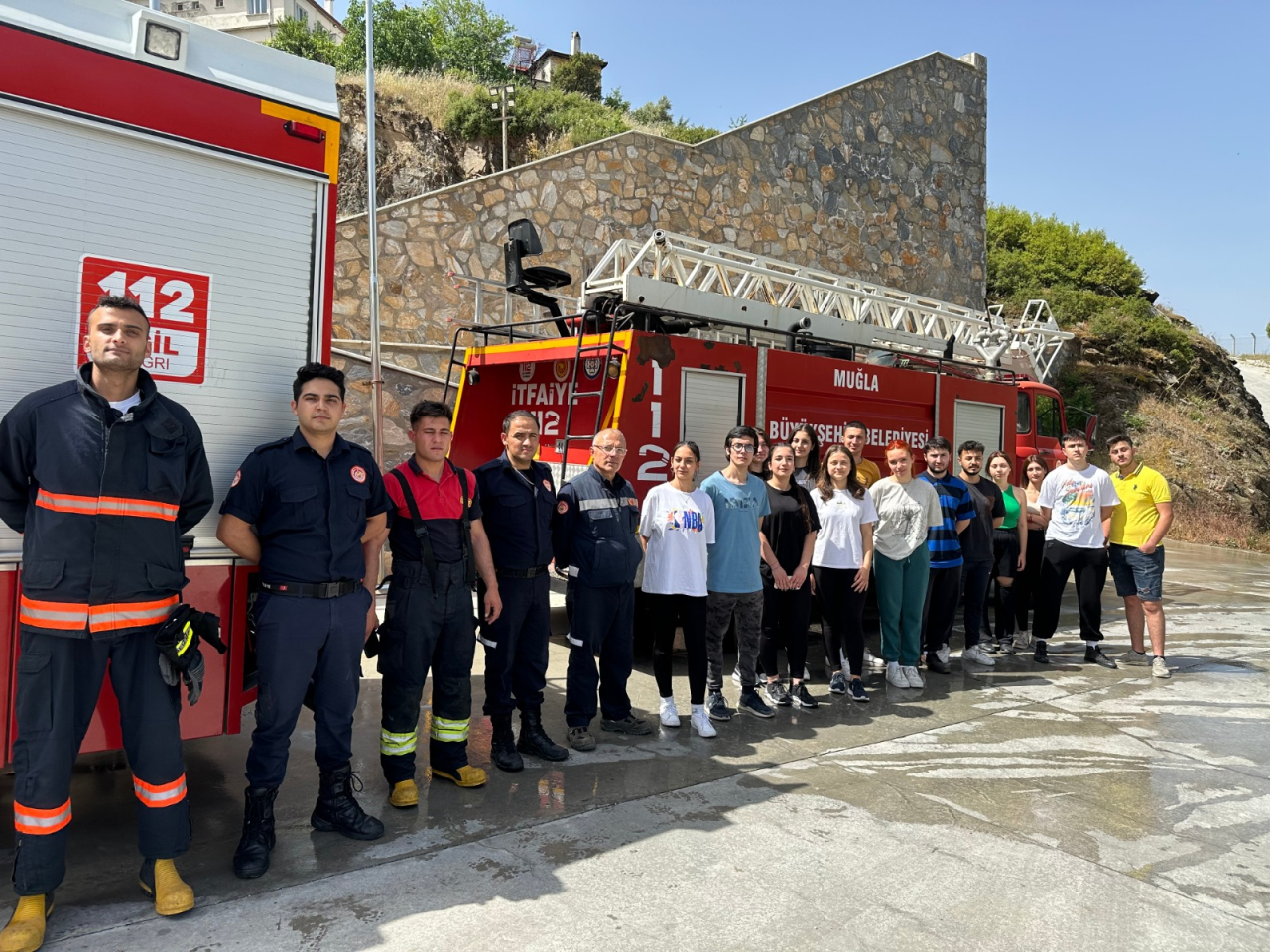  İtfaiyecilik Eğitimi II dersi uygulaması