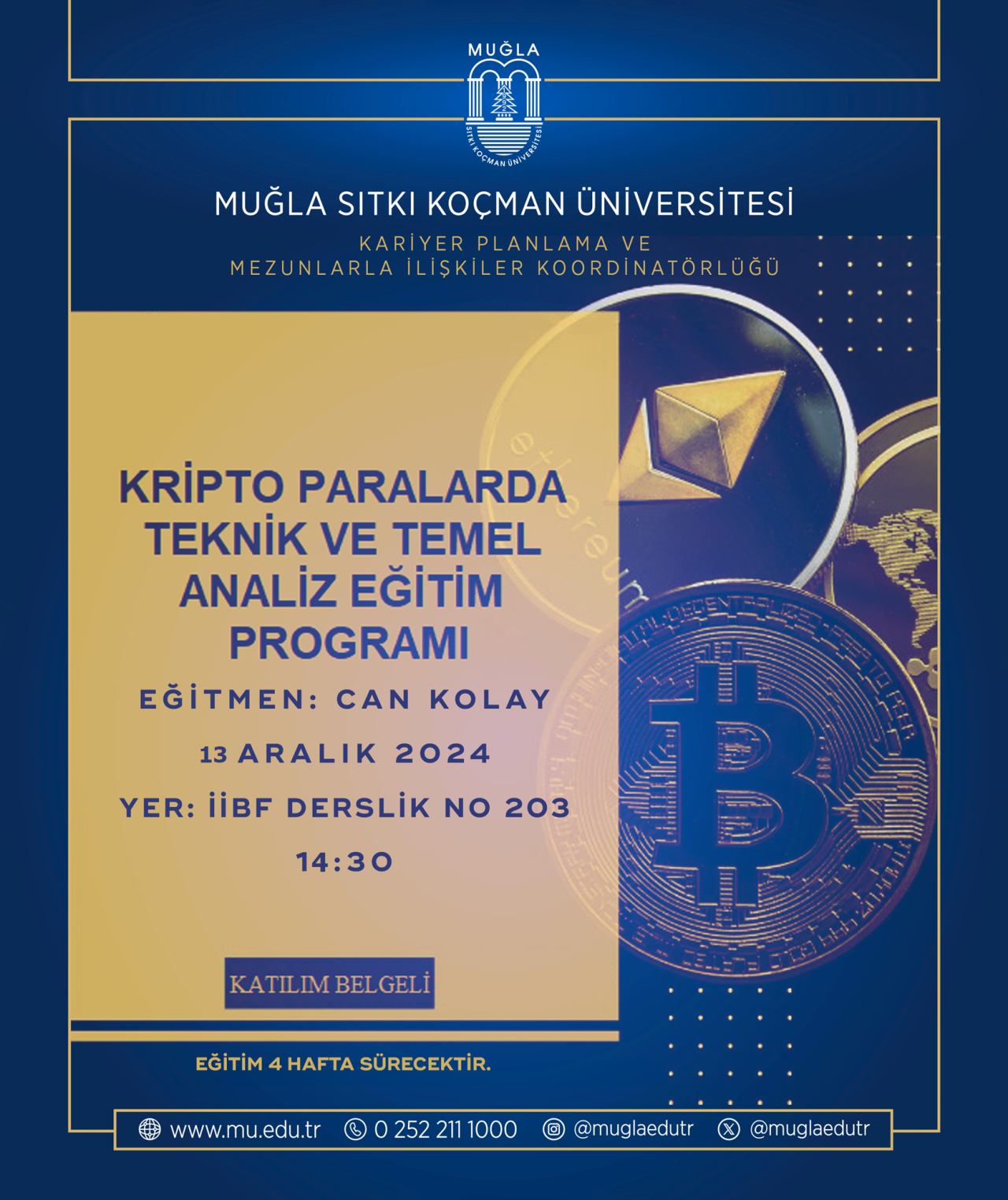 Kripto Paralarda Teknik Ve Temel Analiz Eğitim Programı 1. ve 2. Hafta Eğitimleri Tamamlandı