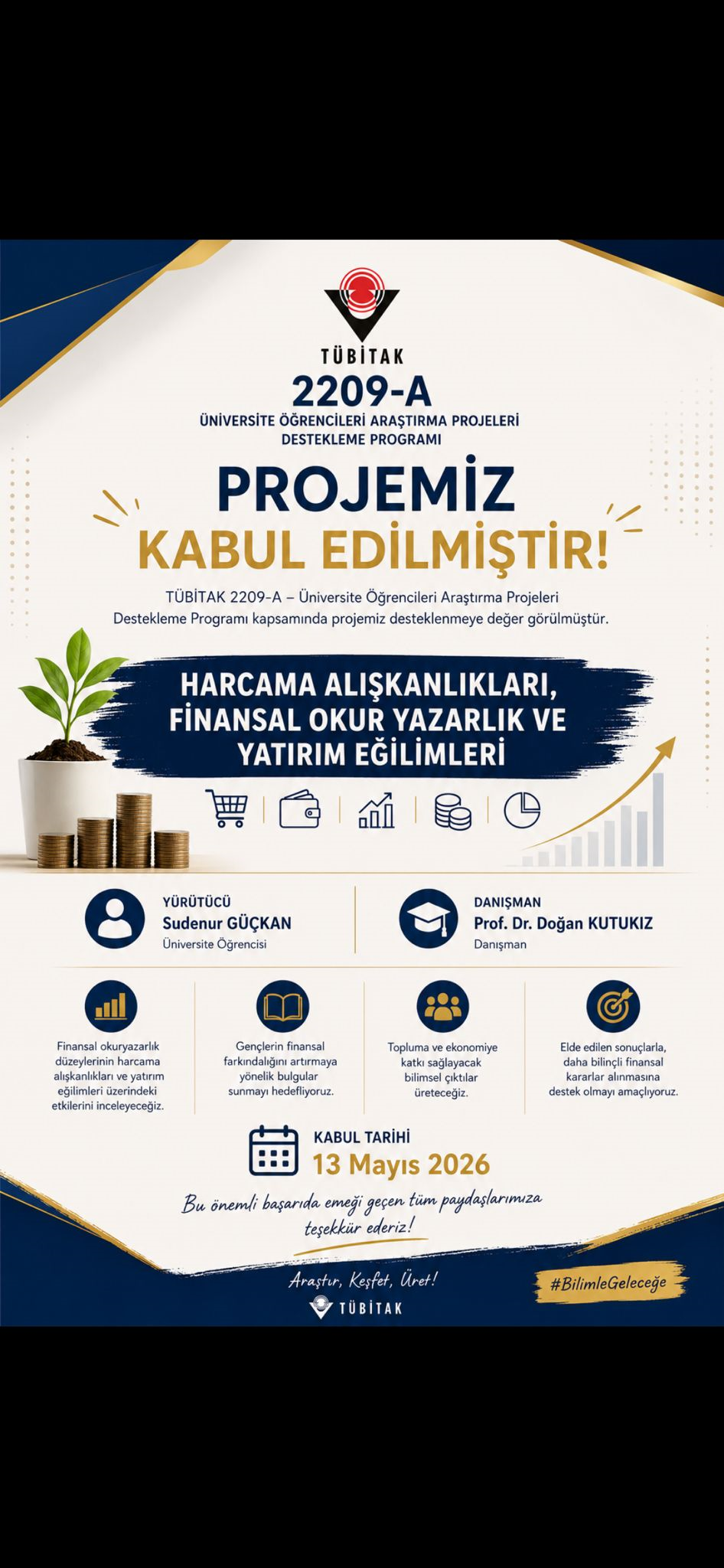 Bölümümüz Öğrencisi ve Öğretim Üyesinden Proje Başarısı