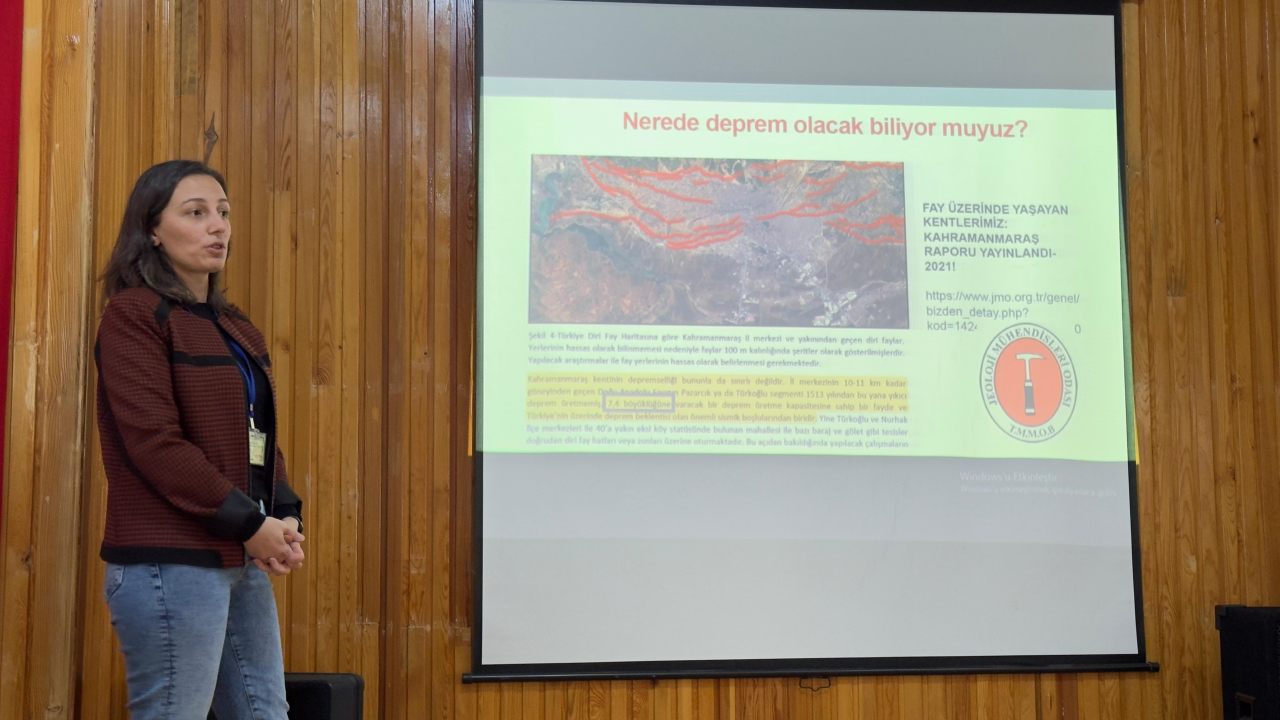 Jeoloji Mühendisliği Bölümü öğretim üyeleri Çaybükü Cezaevinde Deprem Semineri verdi