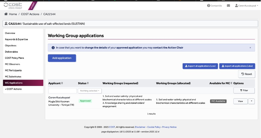 Öğretim Üyemiz Doç. Dr. Ceren KÜÇÜKUYSAL COST Çalışma Grubuna Araştırmacı Olarak Kabul Edildi