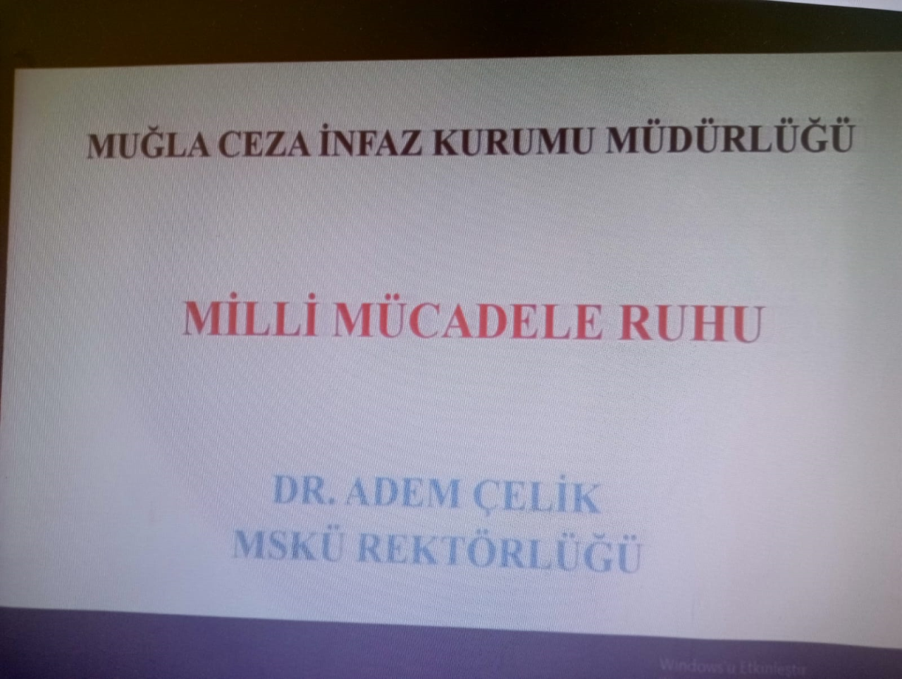 KONFERANS Öğr. Gör. Dr. Adem ÇELİK 