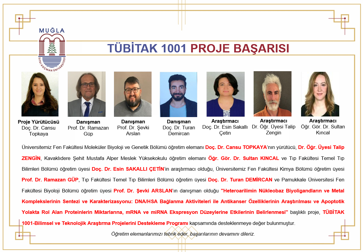 Öğretim Elemanlarımızın TÜBİTAK 1001 Proje Başarısı