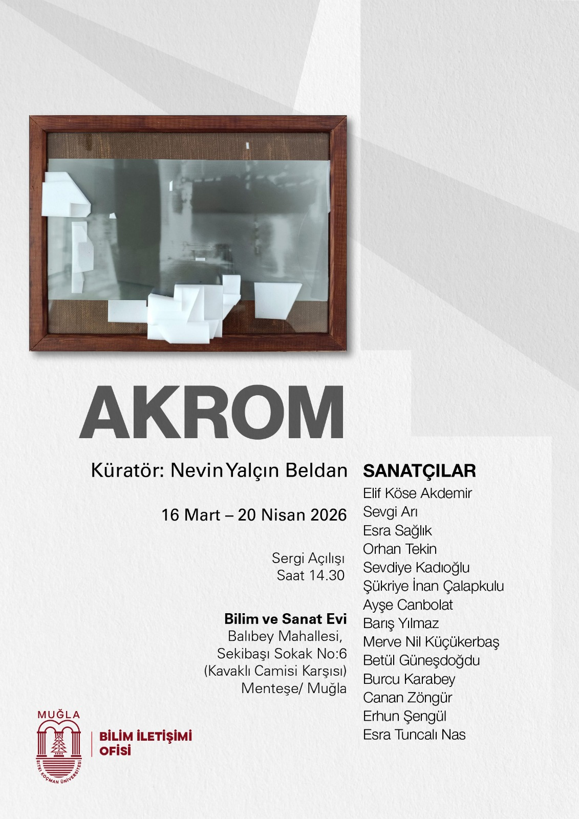 “Akrom” Sergisi Bilim ve Sanat Evi’nde Açıldı