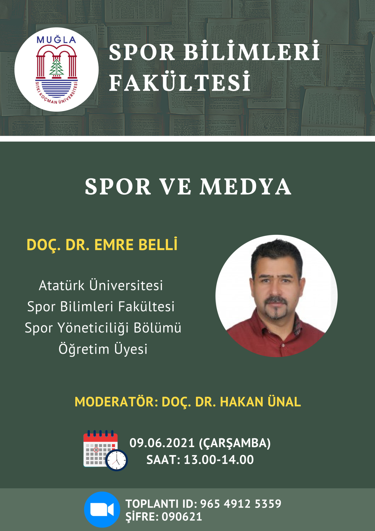 Fakültemizde Kariyer Günleri Etkinliği Kapsamında "Spor ve Medya" Etkinliği Doç. Dr. Emre Belli