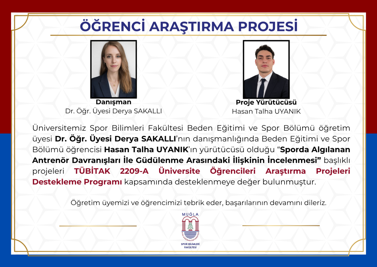 TÜBİTAK 2209-A Programı Kapsamında Fakültemizden 8 Proje Destek Almaya Hak Kazandı