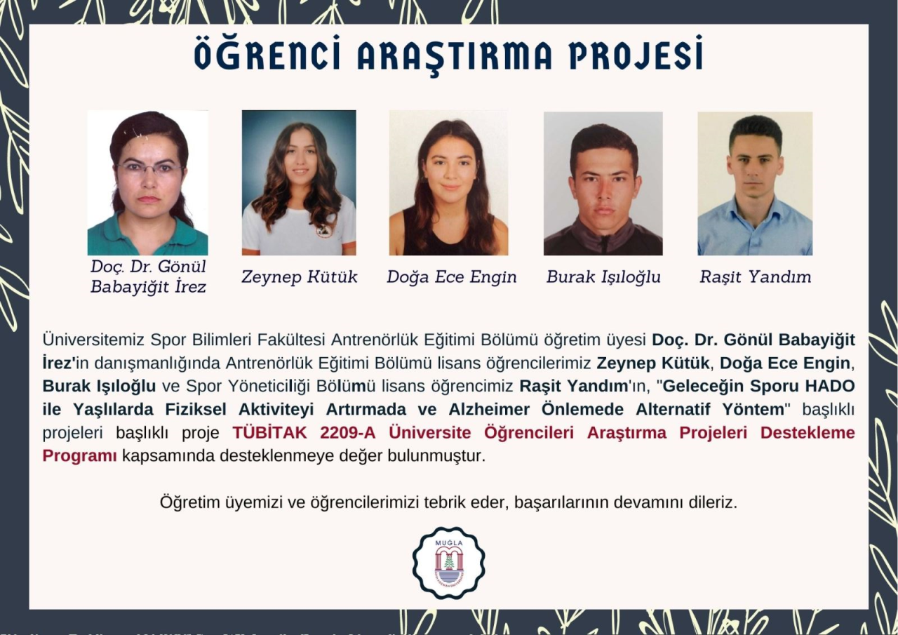 Spor Bilimleri Fakültesi Öğrencilerimizden TÜBİTAK-2209-A Destekli "Dört" Proje Başarısı Birden