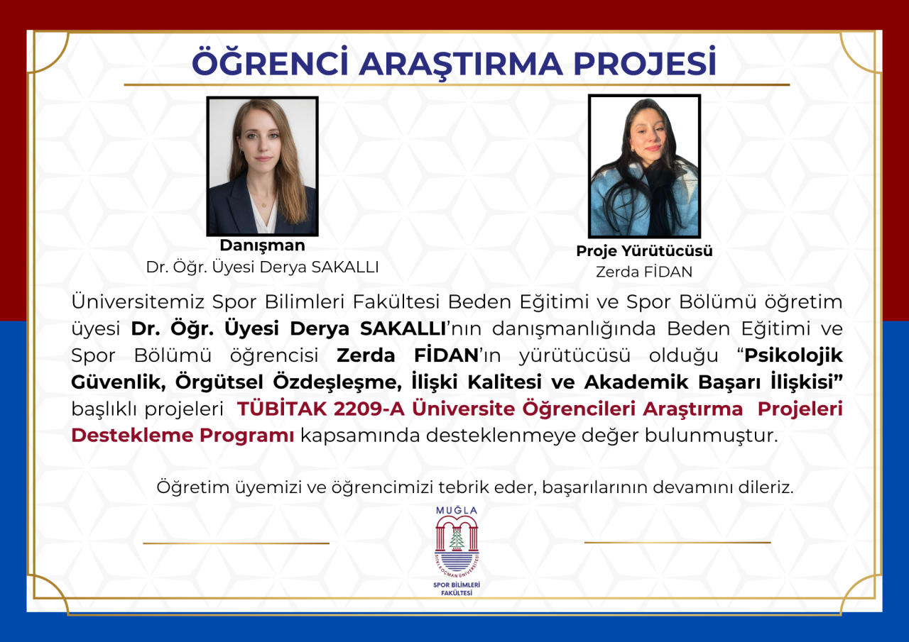 TÜBİTAK 2209-A Programı Kapsamında Fakültemizden 8 Proje Destek Almaya Hak Kazandı