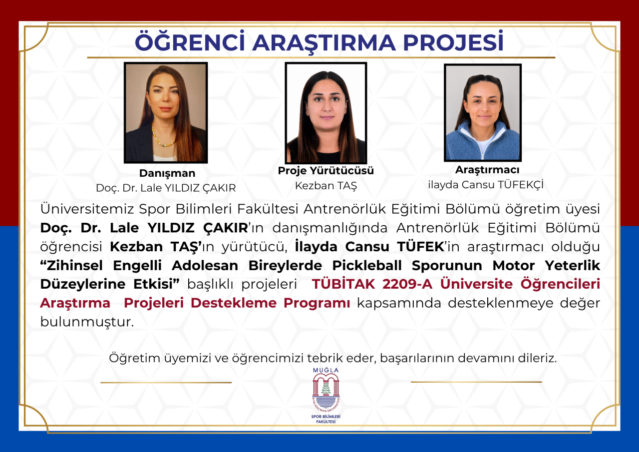 TÜBİTAK 2209-A Programı Kapsamında Fakültemizden 8 Proje Destek Almaya Hak Kazandı