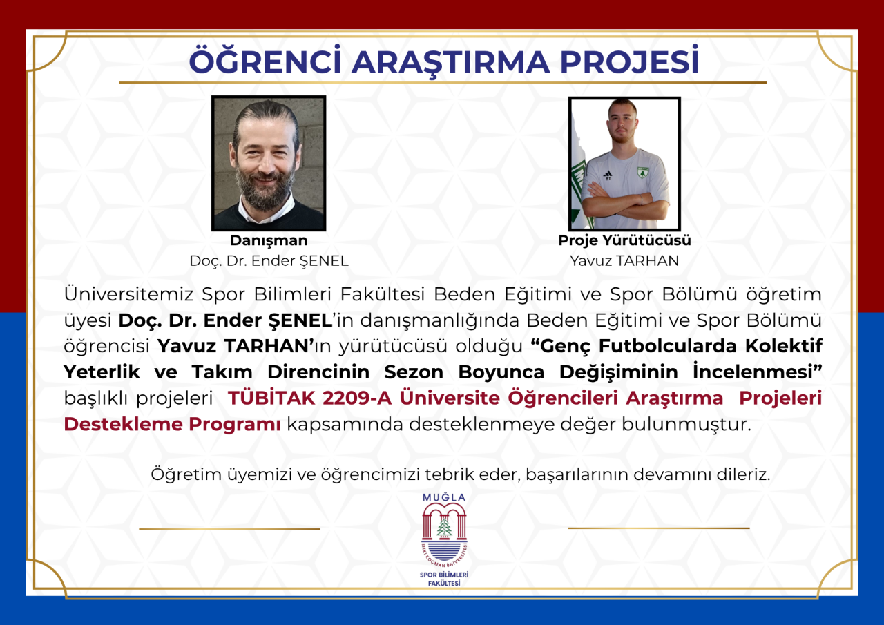 TÜBİTAK 2209-A Programı Kapsamında Fakültemizden 8 Proje Destek Almaya Hak Kazandı