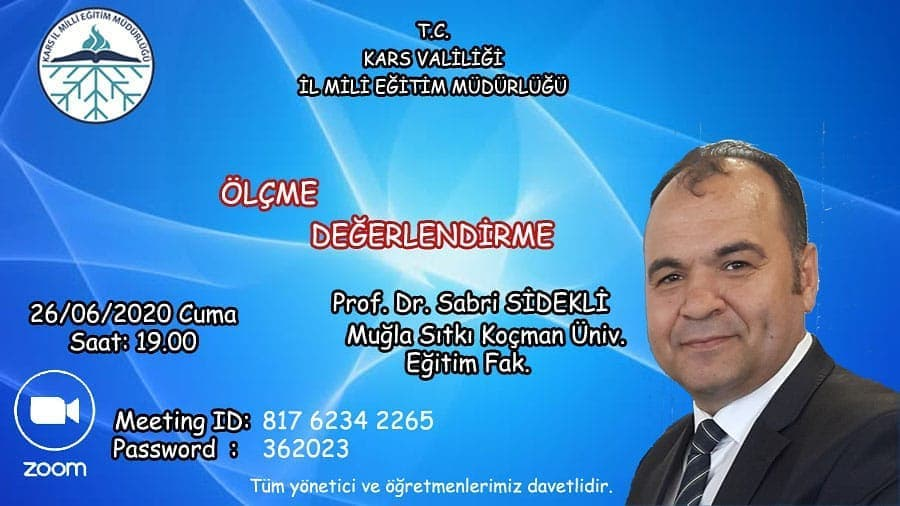 Prof.Dr. Sabri SİDEKLİ Ölçme-Değerlendirme