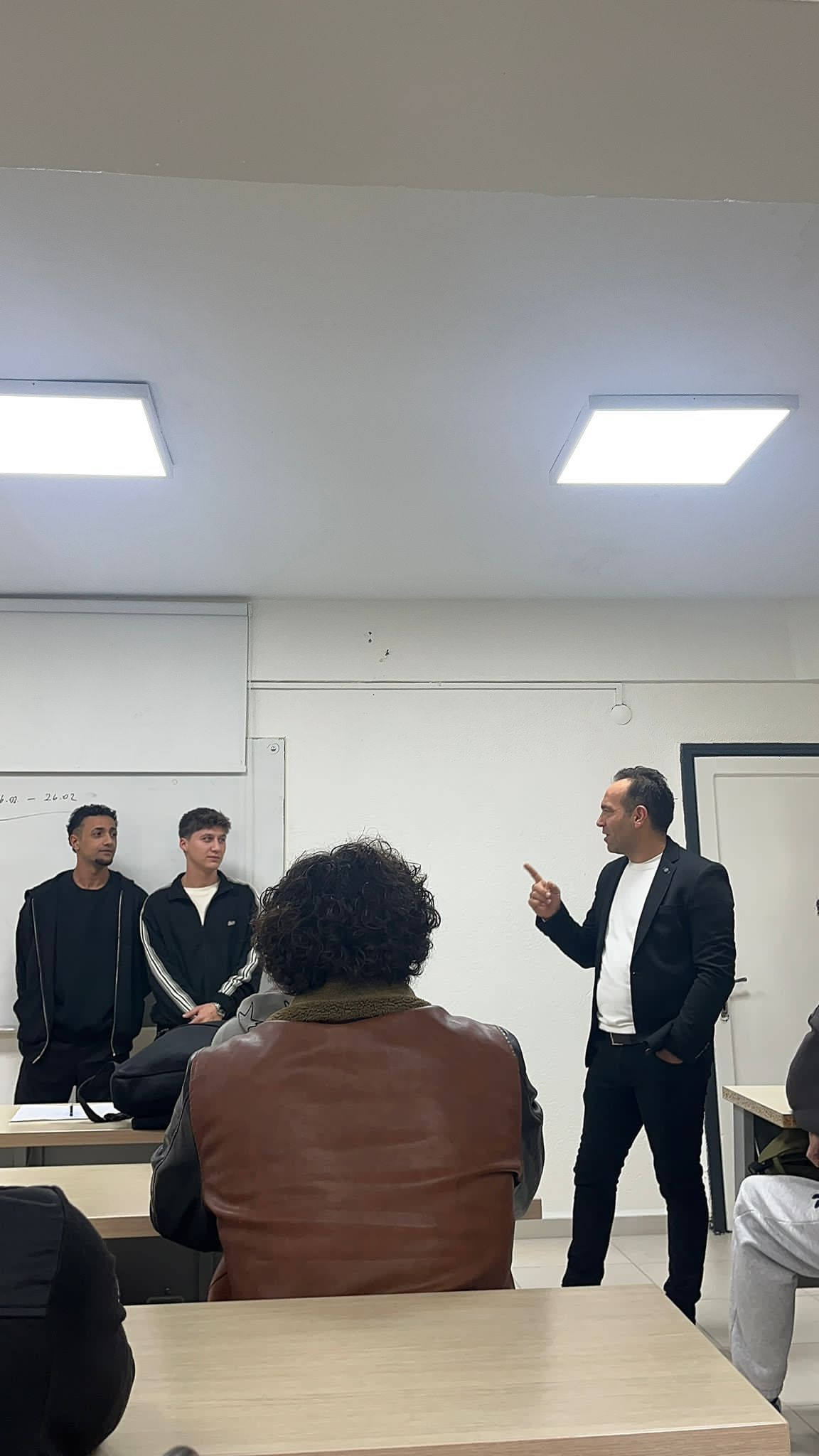 A meeting between the Director and students regarding sports activities took place at Dalaman Vocational School.