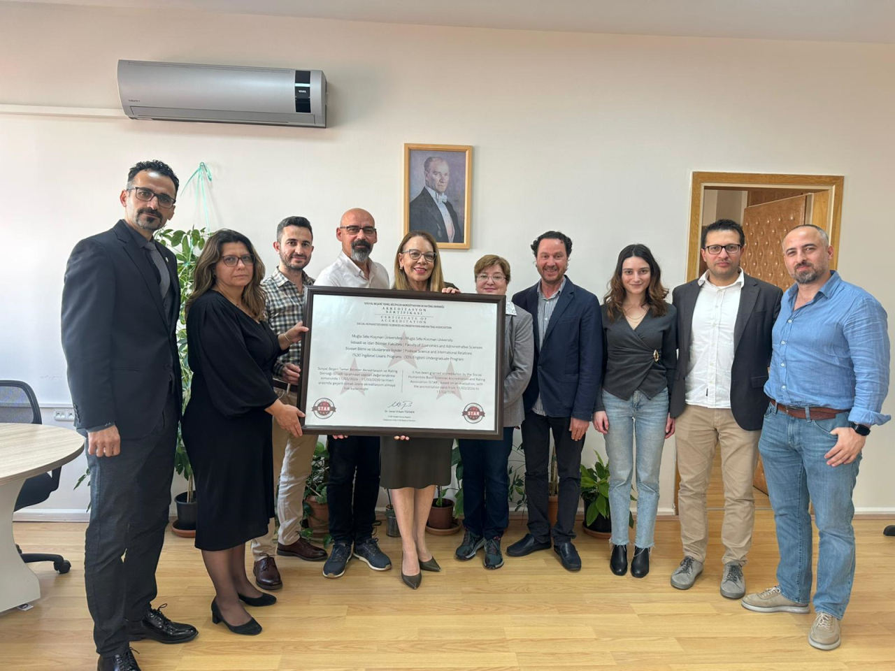 Siyaset Bilimi ve Uluslararası İlişkiler Bölümümüze S.T.A.R. Akreditasyon Belgesi Takdim Edildi