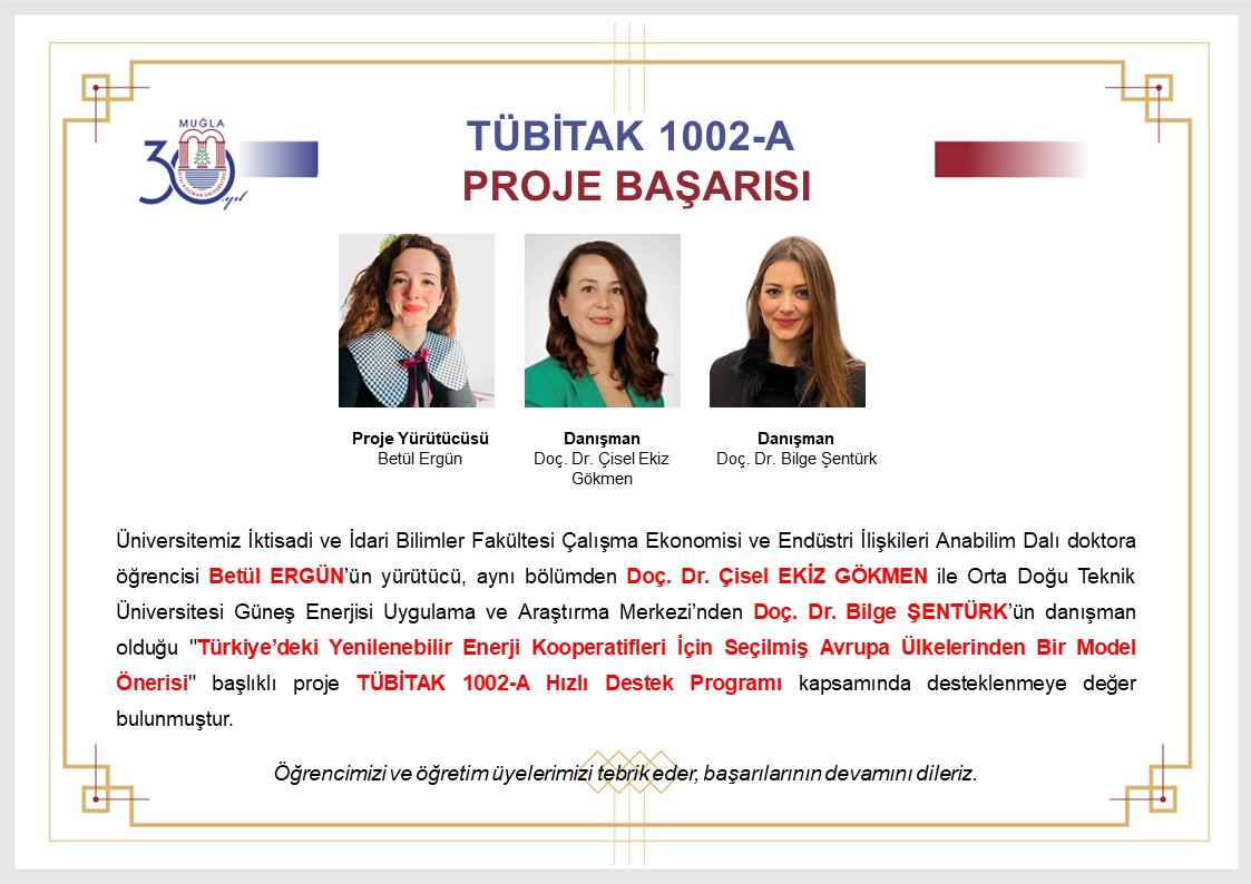 Öğretim Elemanımızın TÜBİTAK 1002-A Hızlı Destek Programı Başarısı