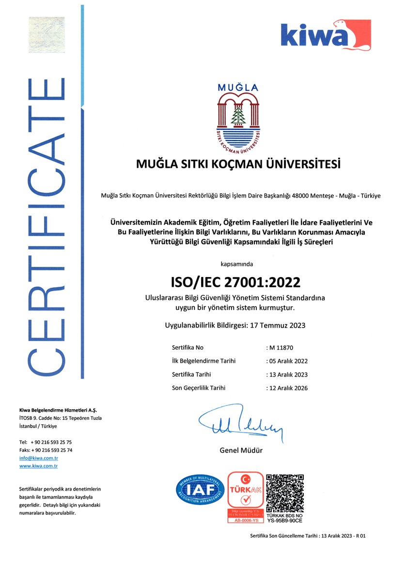 ISO27001 Sertifika