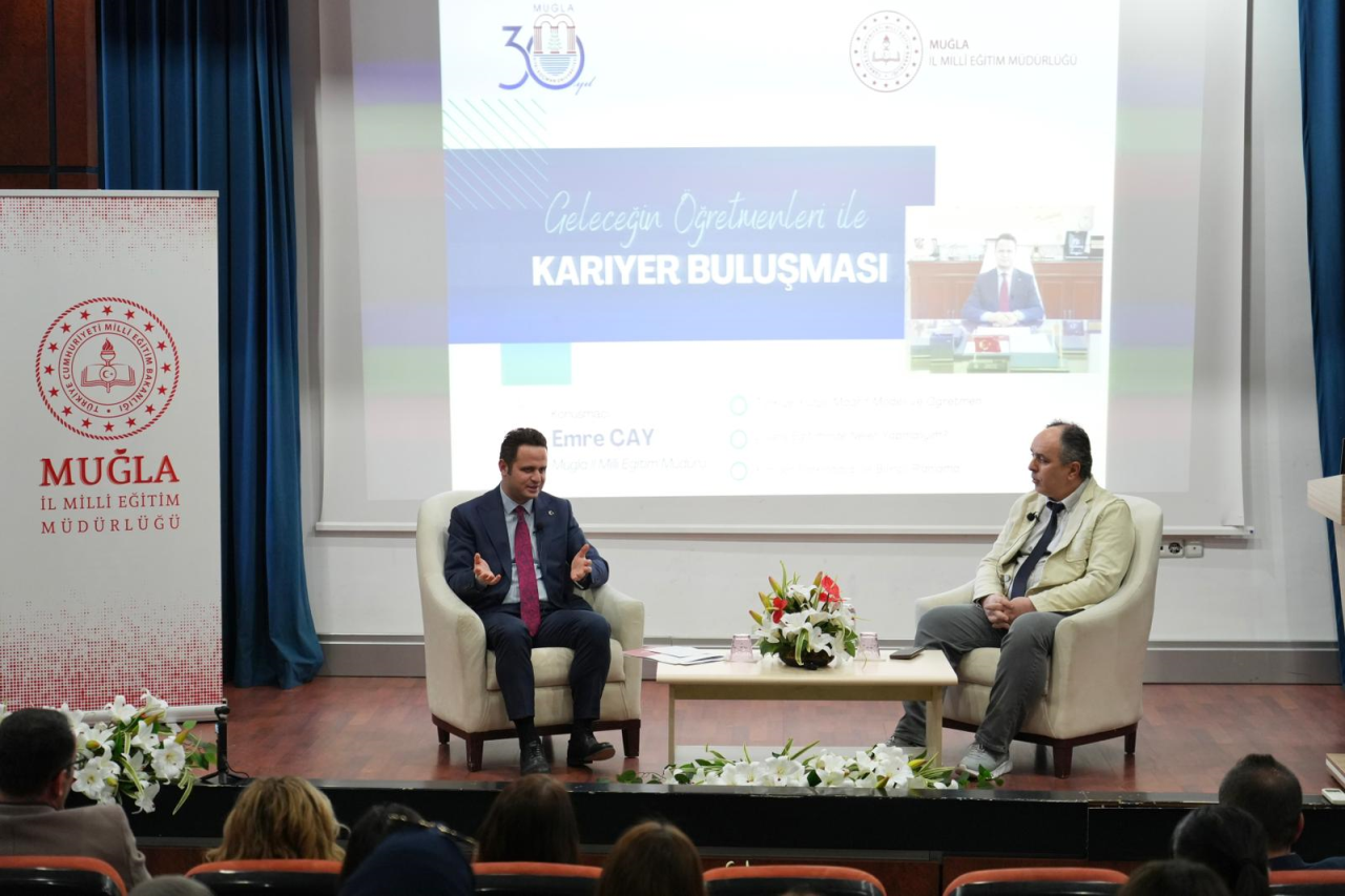 Muğla İl Millî Eğitim Müdürü Emre ÇAY, Öğretmen Adaylarıyla Kariyer Buluşmasında Bir Araya Geldi